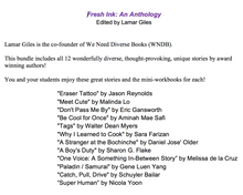 Fresh Ink  Edited by Lamar Giles  Random House Childrens Books