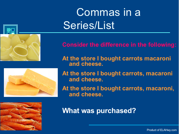 Commas: Interactive, Engaging, Power Point w/Questions Embedded – ELA Hwy