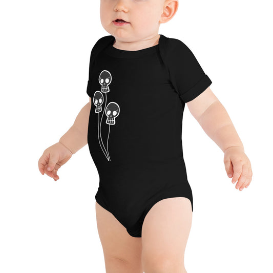 Skull Balloon Baby short sleeve one piece – Off By Heart Design