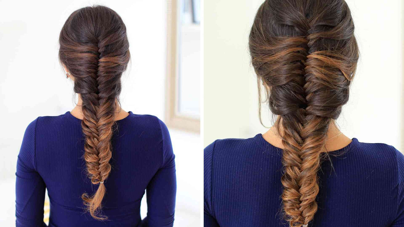 French Fishtail Braid How To French Fishtail Your Own Hair