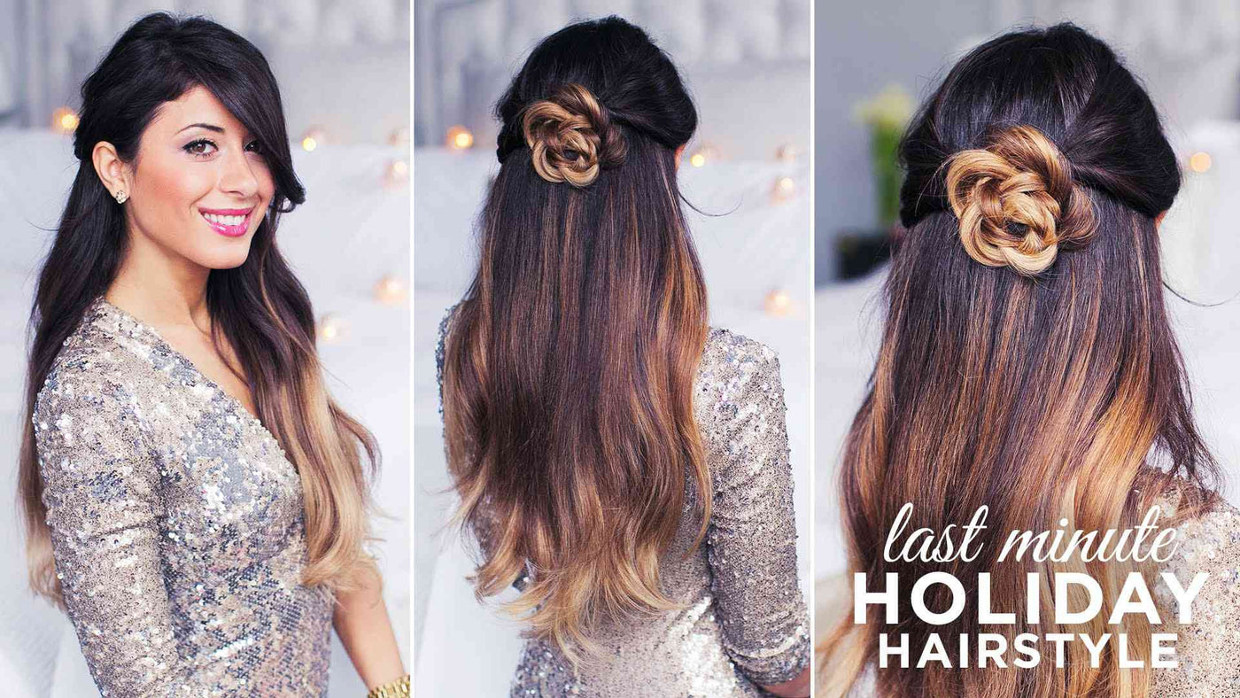Cute And Easy Last Minute Holiday Hairstyle Luxy Hair