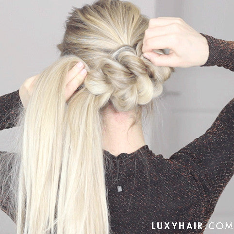 Pull-Through Updo: Cute Hairstyle For Wedding or Prom - Luxy® Hair