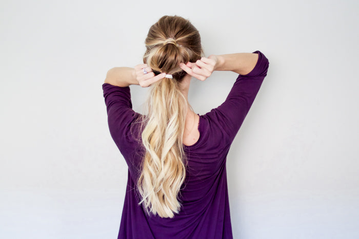 Bubble Ponytail Hair Tutorial with Luxy Hair Extensions by Erin Howards