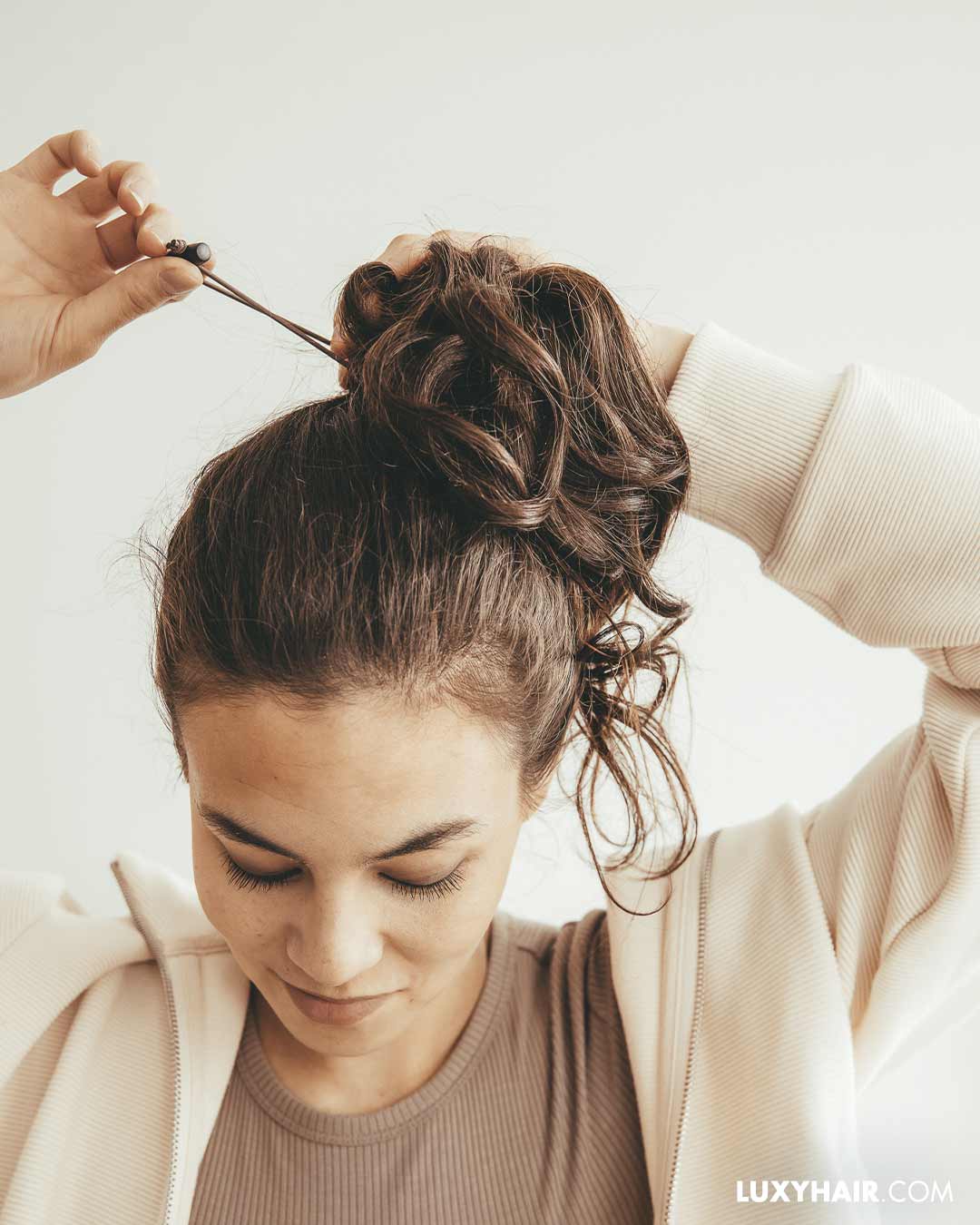 Messy bun hair piece