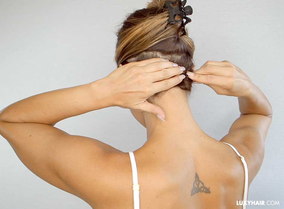 Blue Ponytail Hair Extensions for Short Hair - wide 3