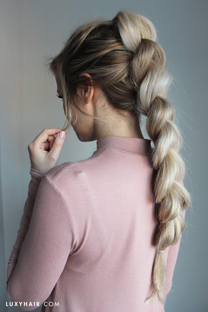 pull through braid hairstyle