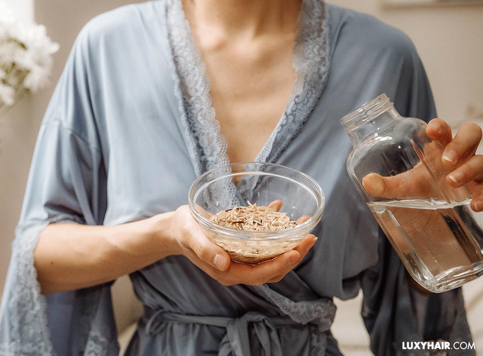 Rice water for hair