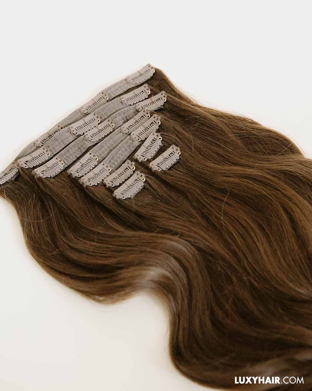 10 PCS/Set Hair Extension Clips Snap Metal Clips With Silicone Back For  Clip in Human Hair Extensions Wig Comb Clips