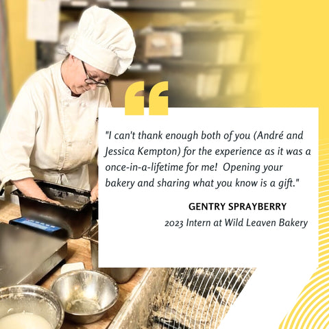 Gentry Sprayberry is working at our Santa Fe location (photo credit: Wild Leaven Bakery)