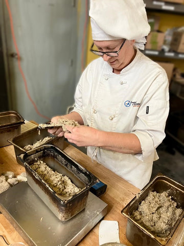 Gentry Sprayberry working at Wild Leaven Bakery