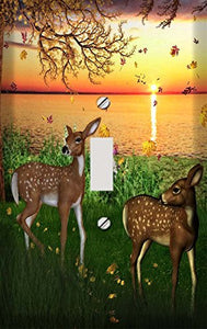 Sunset Autumn Foals Switch Plate Cover