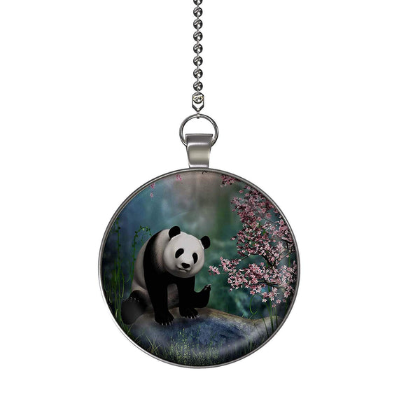 Cherry Tree Panda Ceiling Fan Light Pull Pendant With Chain