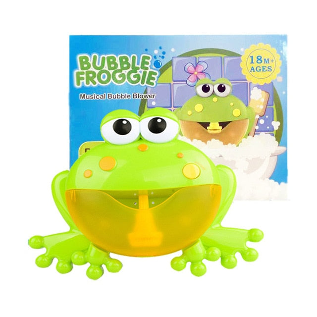 frog bubbles bath