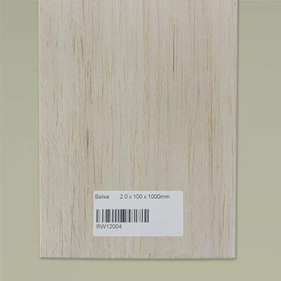 Balsa Wood Strips 1.0 x 100 x 1000