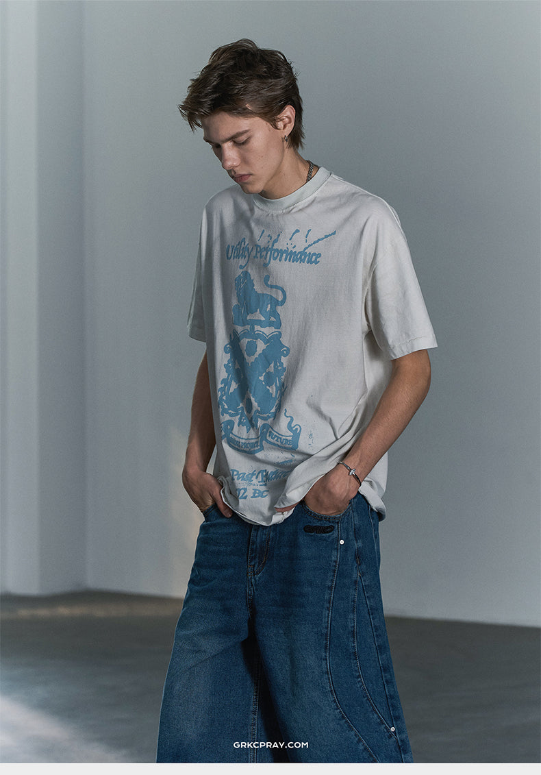 DISTRESSED UTILITY T-SHIRT