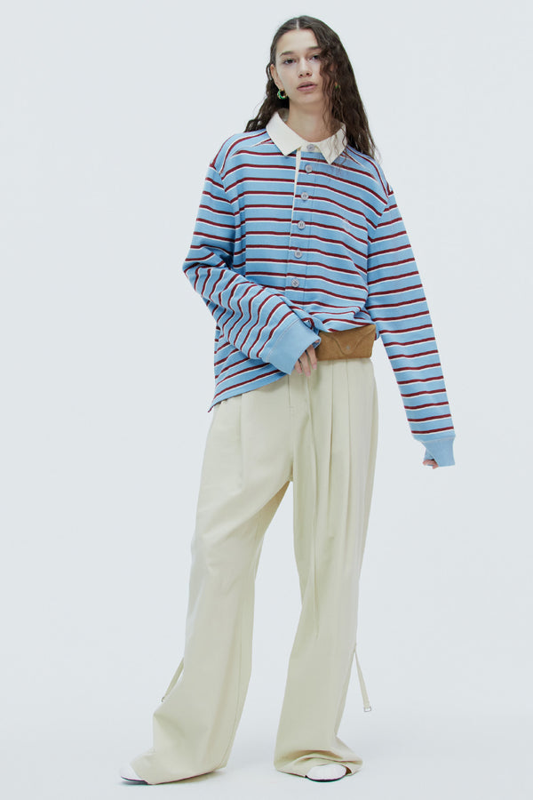 STRIPE RUGBY SHIRT STRIPE-BLUE