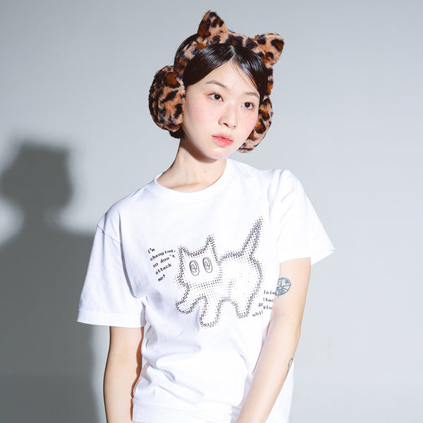 TWINKLING CAT SHORT SLEEVE (WHITE)