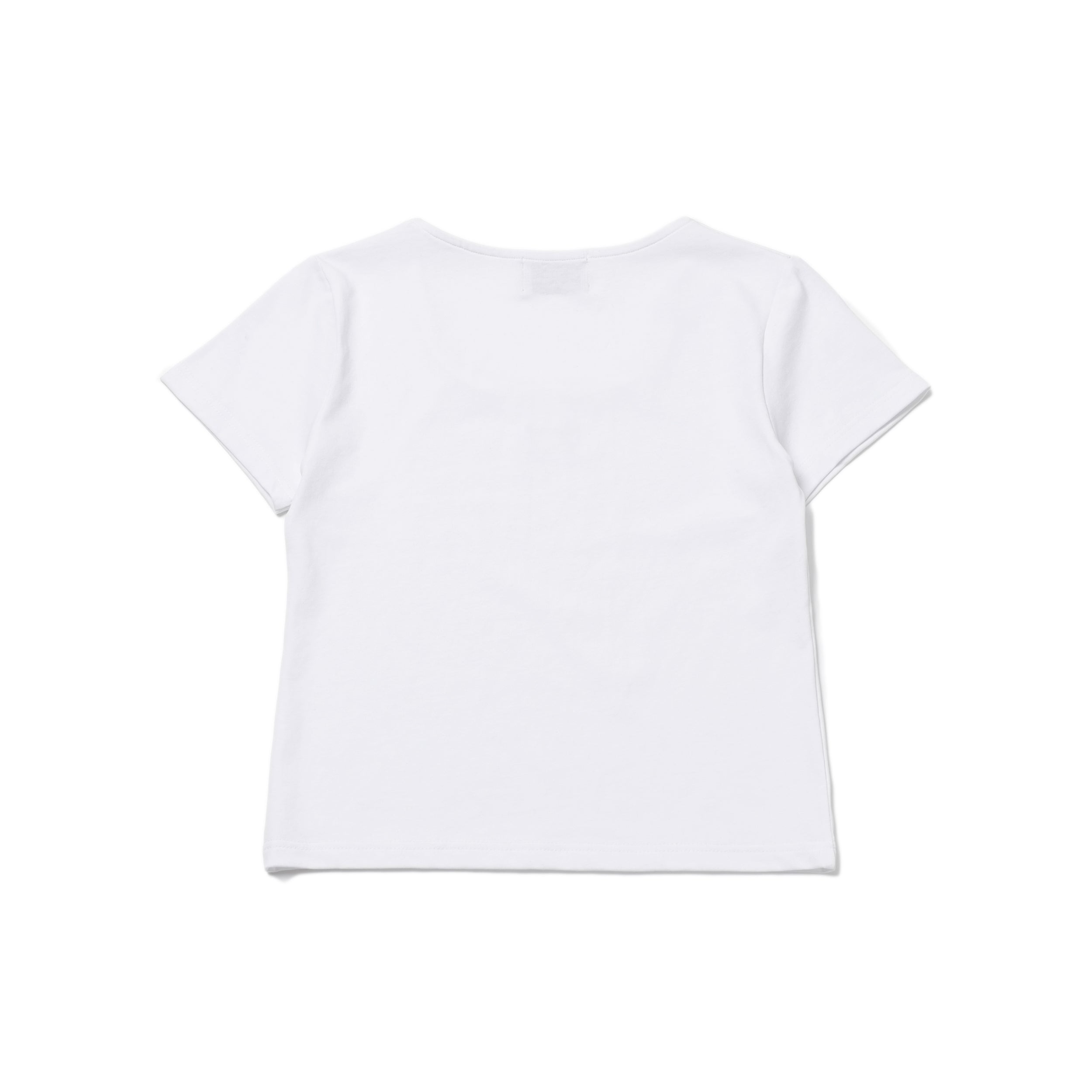 ROSE SQUARE NECK S/S TEE(WHITE) 