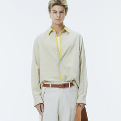 TAPING LINEN SHIRT BEIGE