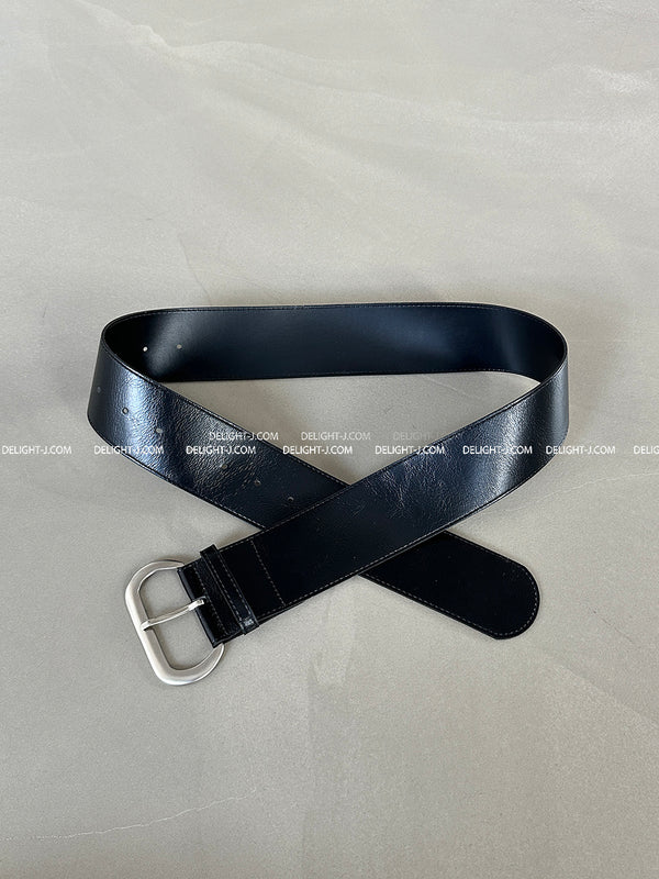 Leather Bold Wide Belt