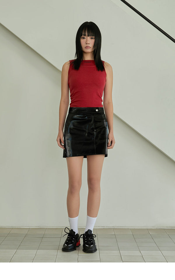 ACOVER Layered Sleeveless Red