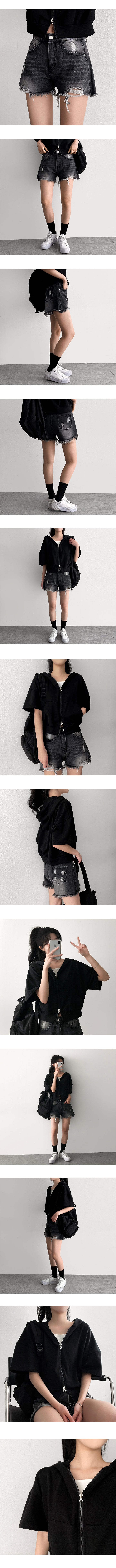Rudy Damage Cutting Denim Shorts