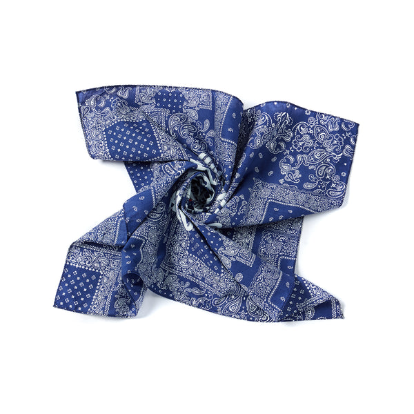 CLASSIC MARINE DOG LOGO PRINT BANDANA NAVY