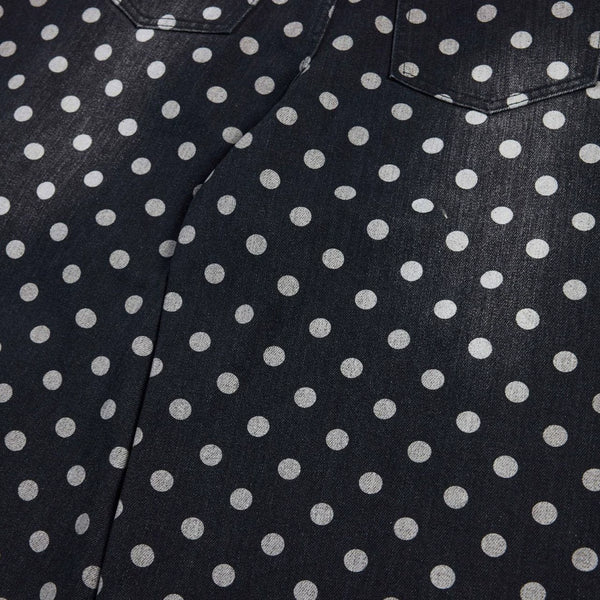Dotted Wide Denim Pants