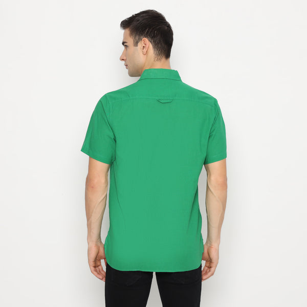 MON AKITA - Aki Men Short Sleeve Shirt Green