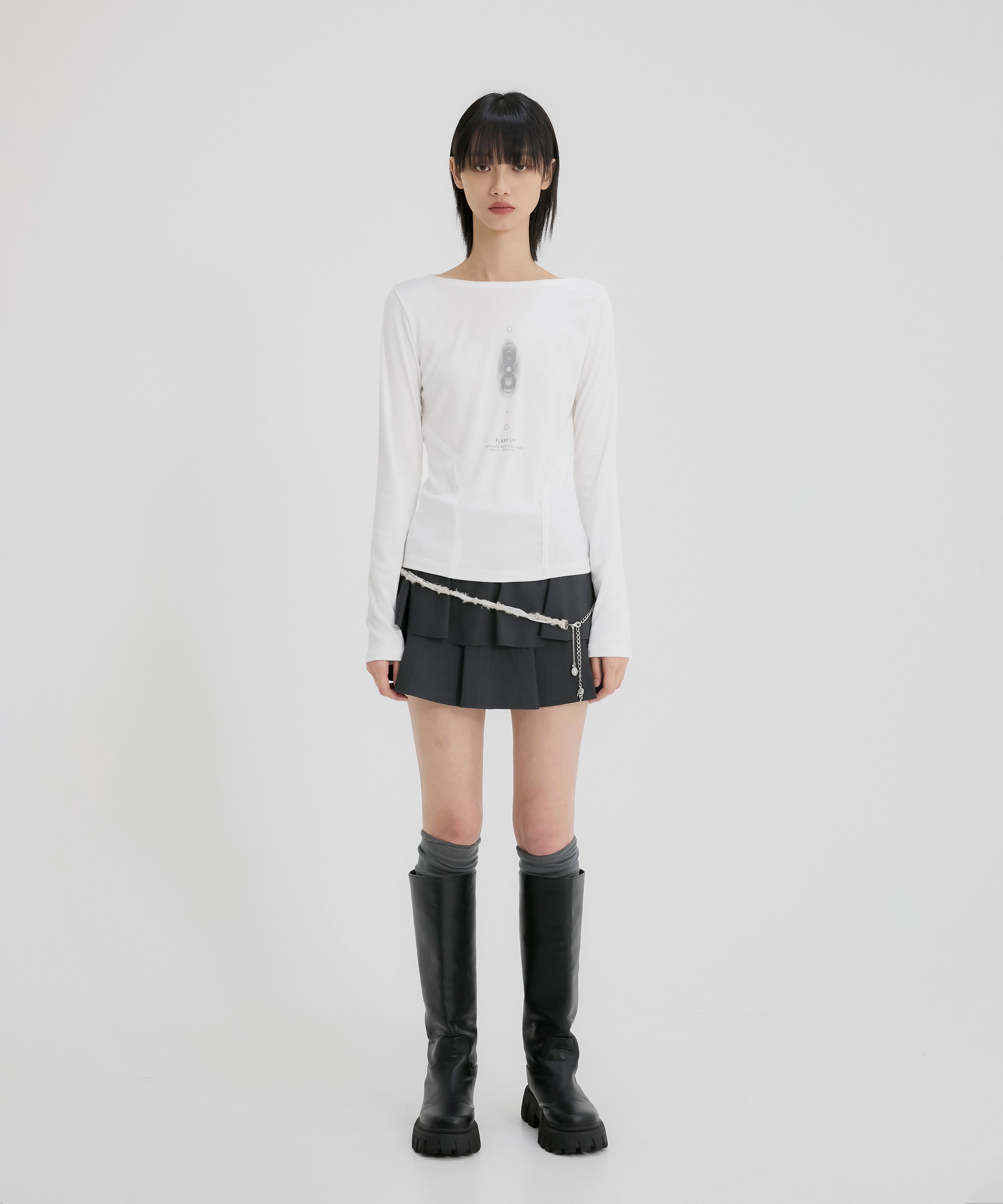 ★FLARE UP★ Event Horizon Lace Long Sleeve FL144Off White Event Horizon Lace Long Sleeve (FL-144_Off White) - FLAREUP