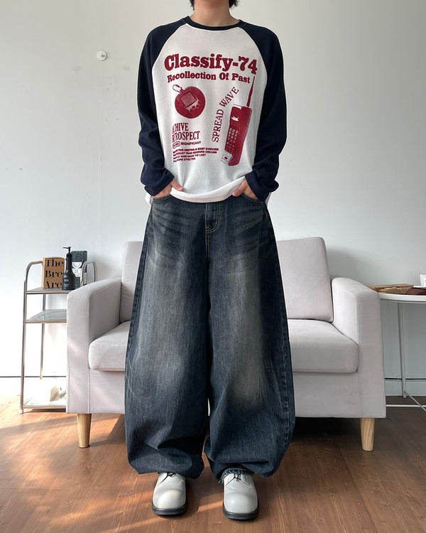 Washing Balloon Denim Pants