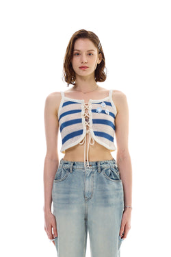 MIMI STRIPE SLEEVELESS / BLUE