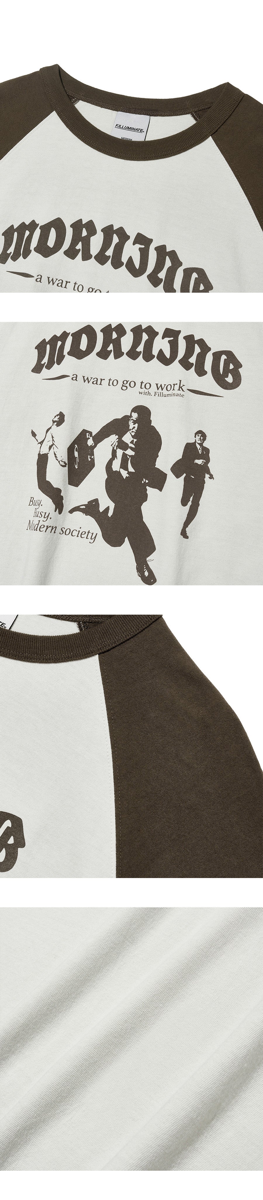 【SET】Modern Graphic Raglan T-Shirt