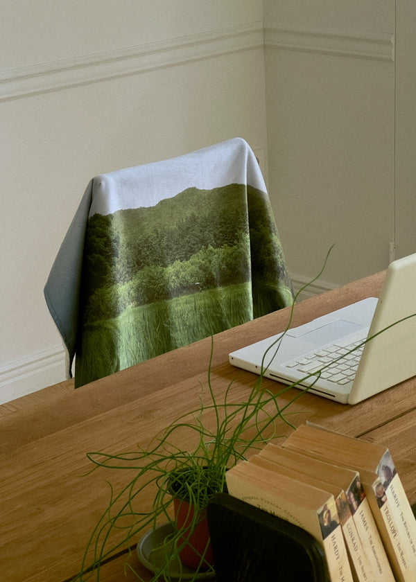 nature pillow blanket - walking people