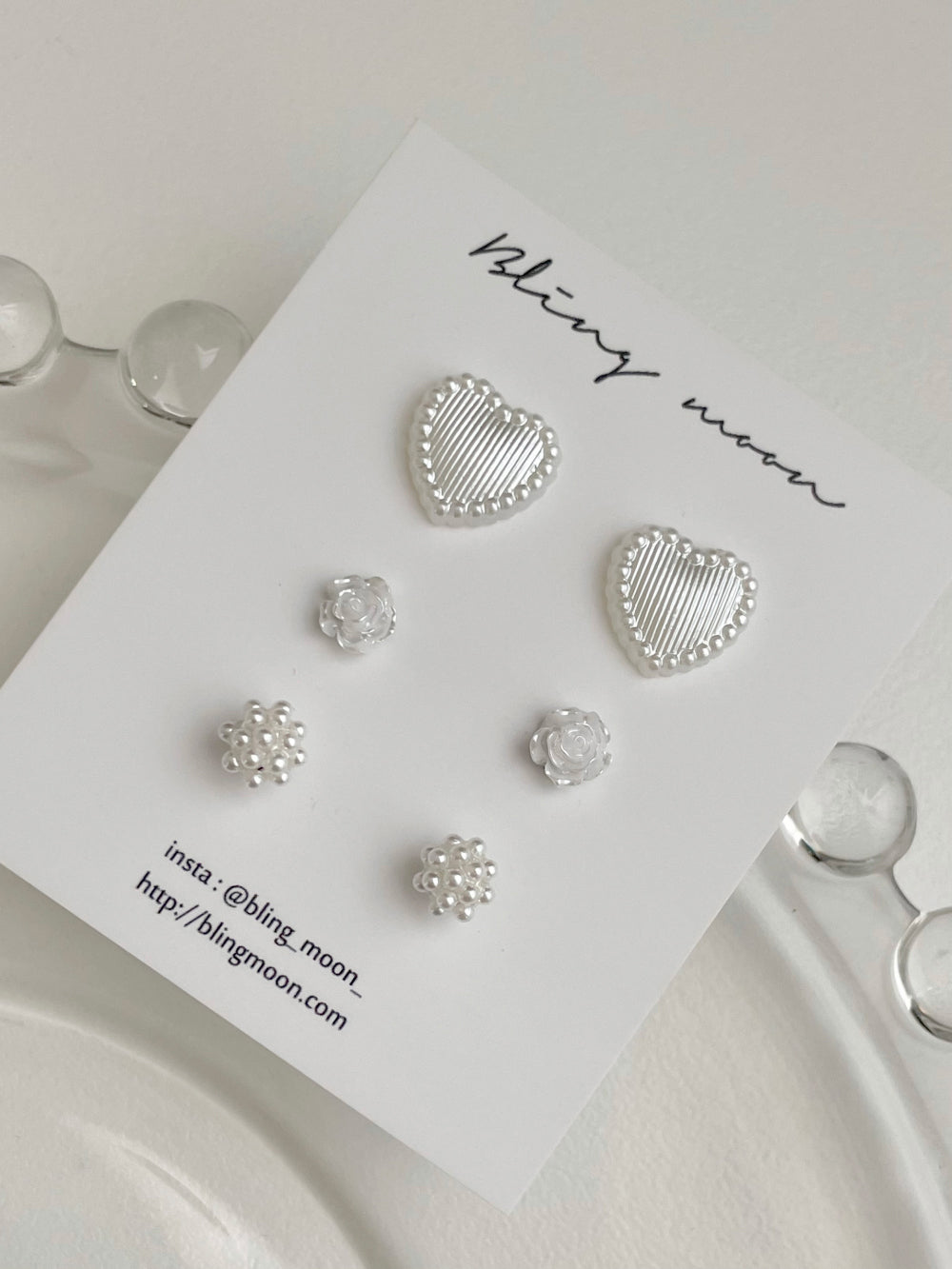 [3 set] prince earring set