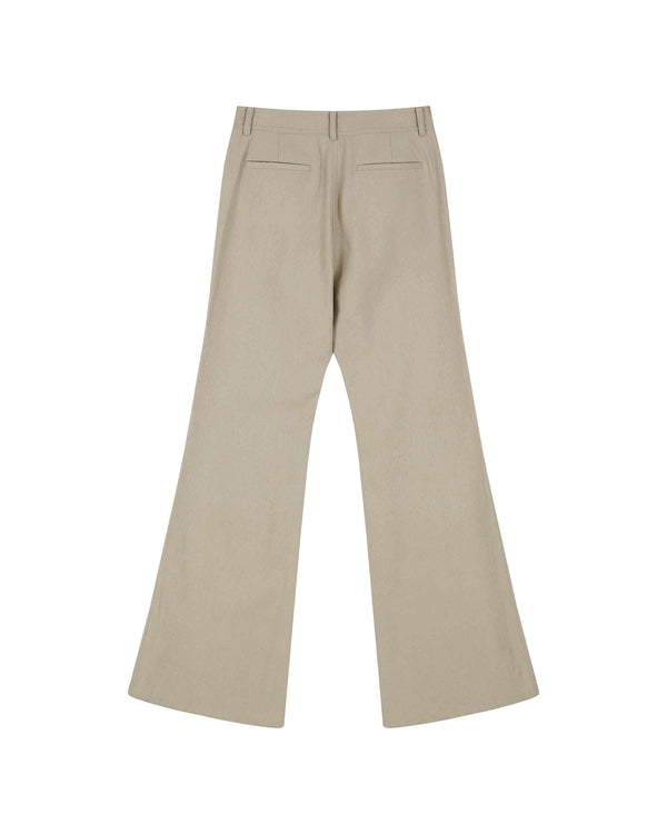 Stripe Bootcut Pants _ BEIGE