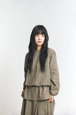 Layered Blouse / Khaki Brown