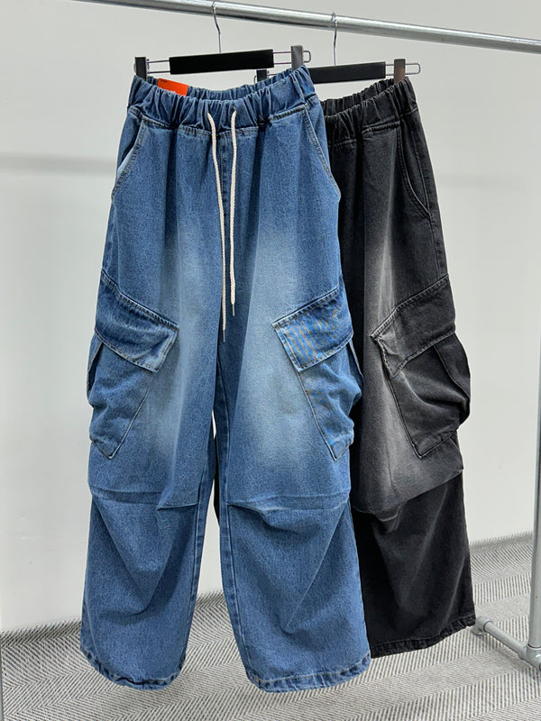 Itsu diagonal cargo denim