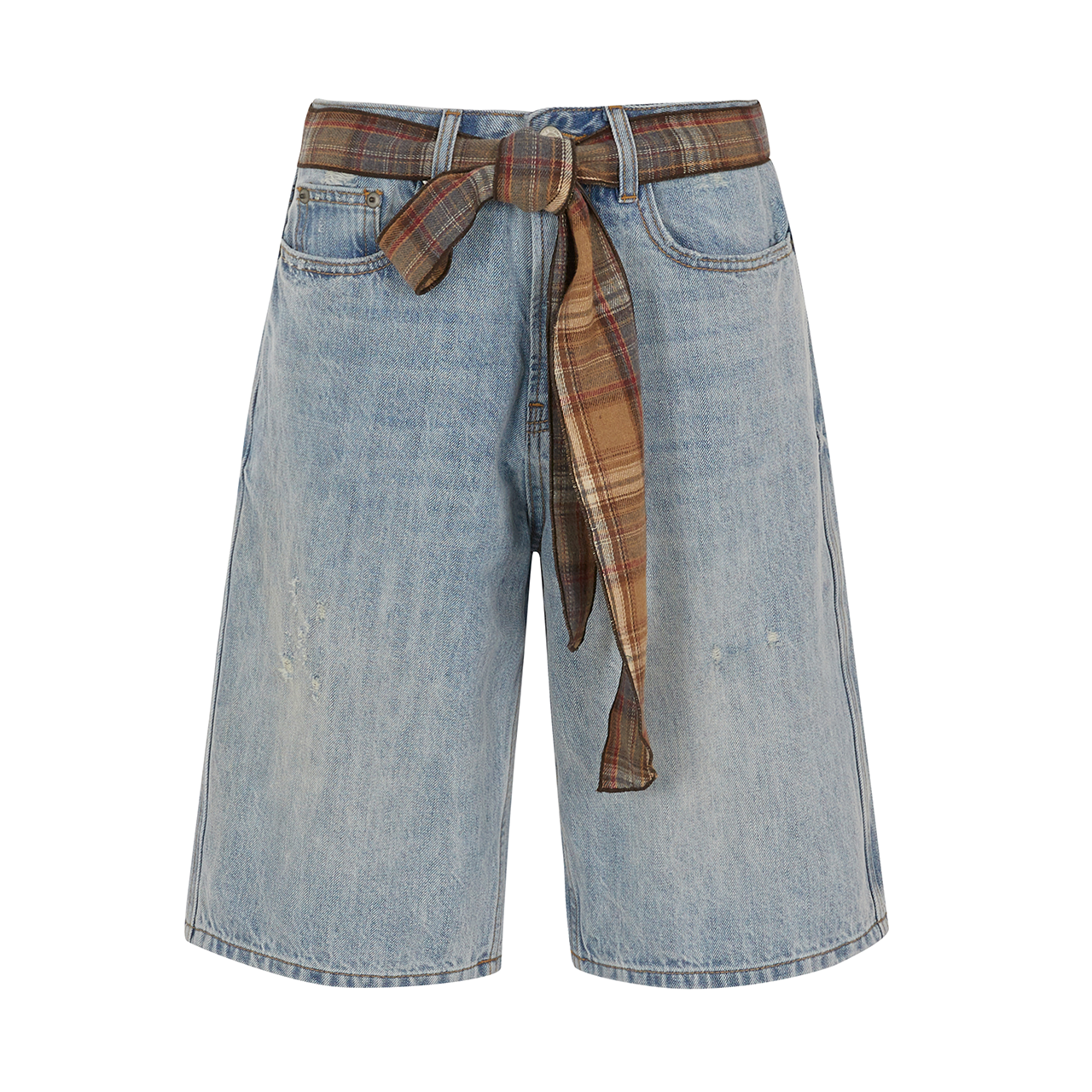 SCARF BELT DENIM SHORTS (P31125S) - TRIP SHOP | 60% - Asian