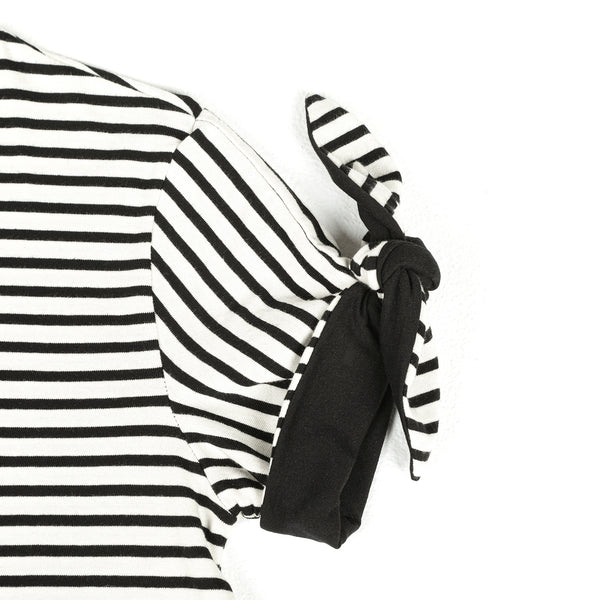 Stripe knot t-shirt (BLACK)