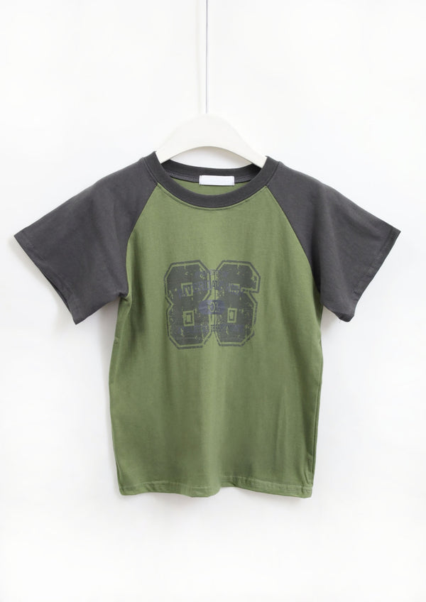 Toned-Down Raglan Short Sleeve T-Shirt