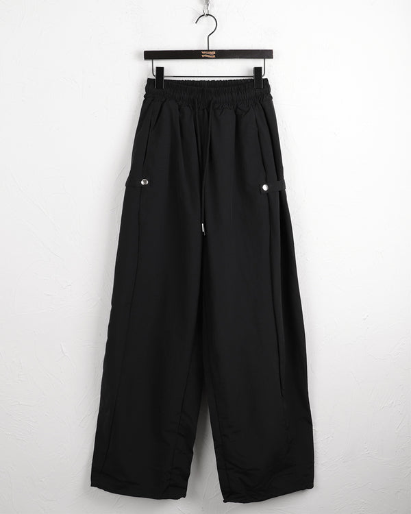 Todder side snap button nylon wide pants