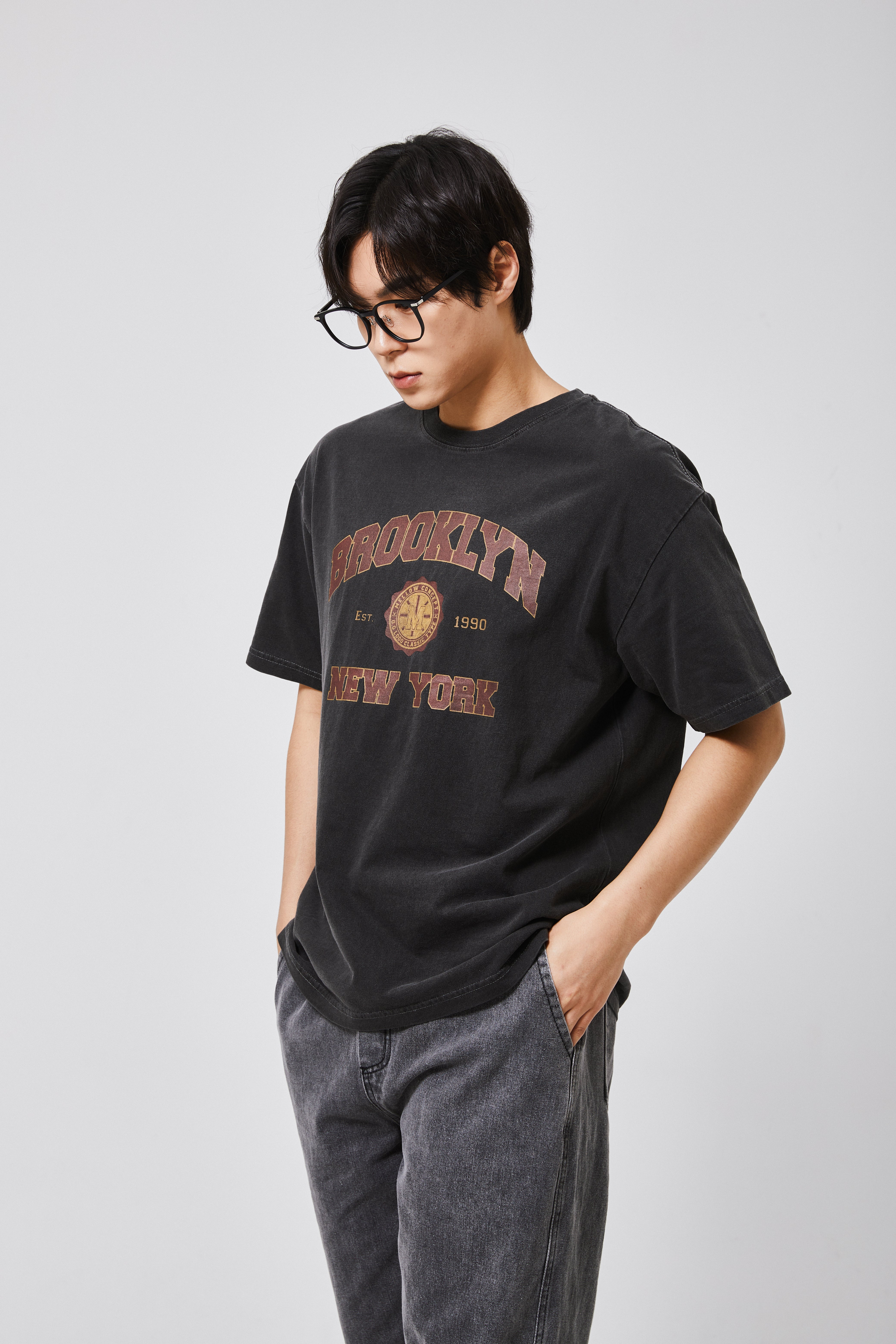 P01 Brooklyn T-shirts Darkgray