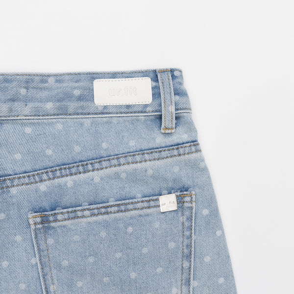 LIGHT BLUE DOT DENIM PANTS 21101