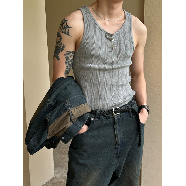 [S/S] Line golgi cotton sleeveless(3color)