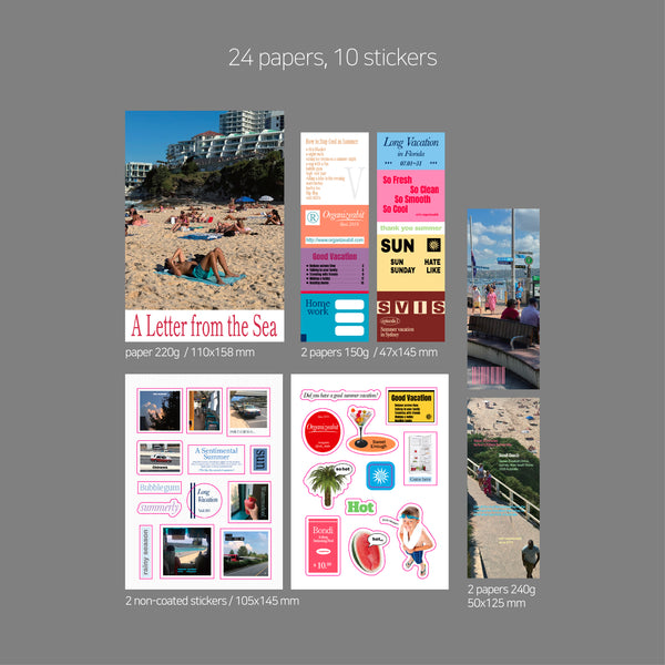 oab summerly pack / scrap sticker set