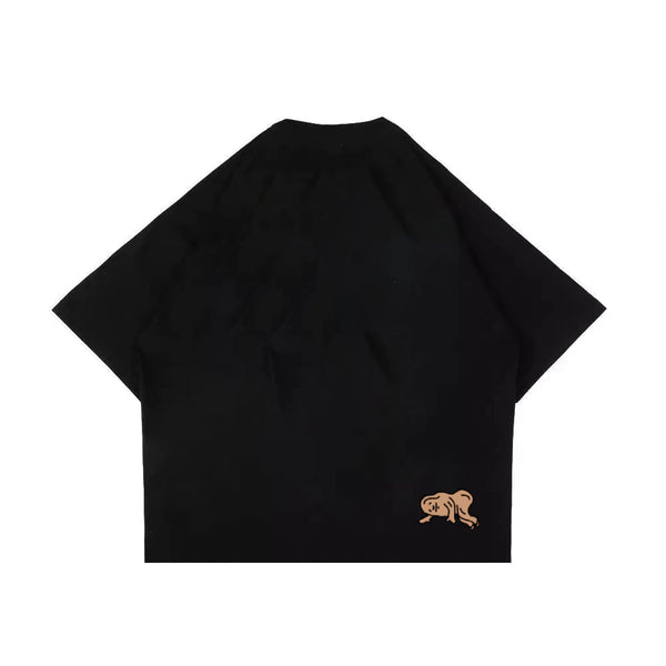 PEANUT STAIN - Poop ブラック ボクシー Tシャツ