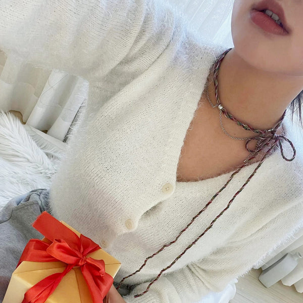 Be My Valentine Wool Necklace