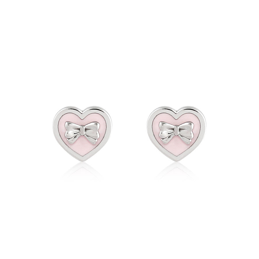 Heart Ribbon Earring