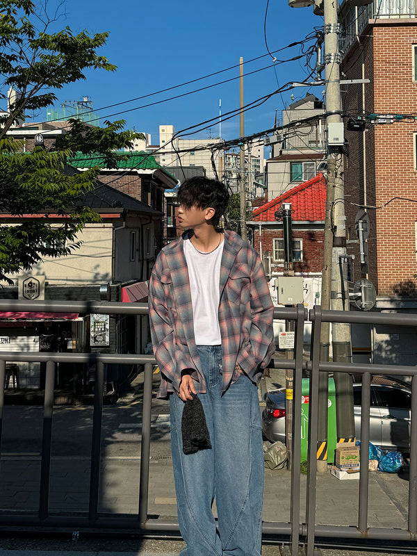 ASCLO Maison Seoul Hood Check Shirt (2color)